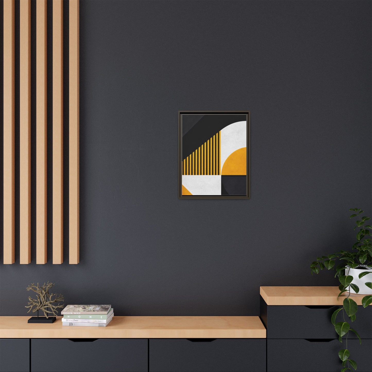 Framed Canvas Print — Afro Modern Geometric No. 4