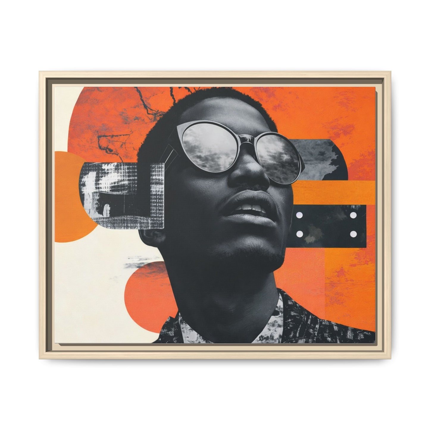 Framed Canvas Print — Jazzy Youth Portrait No. 7
