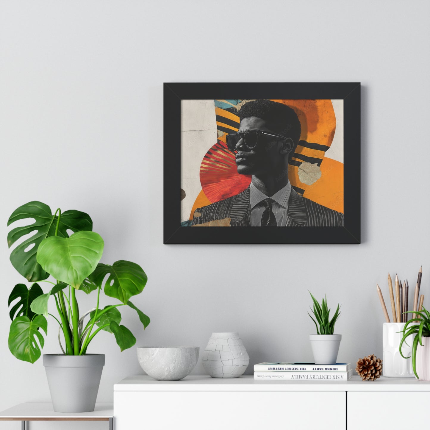 Framed Art Print – Jazzy Youth Portrait No. 2