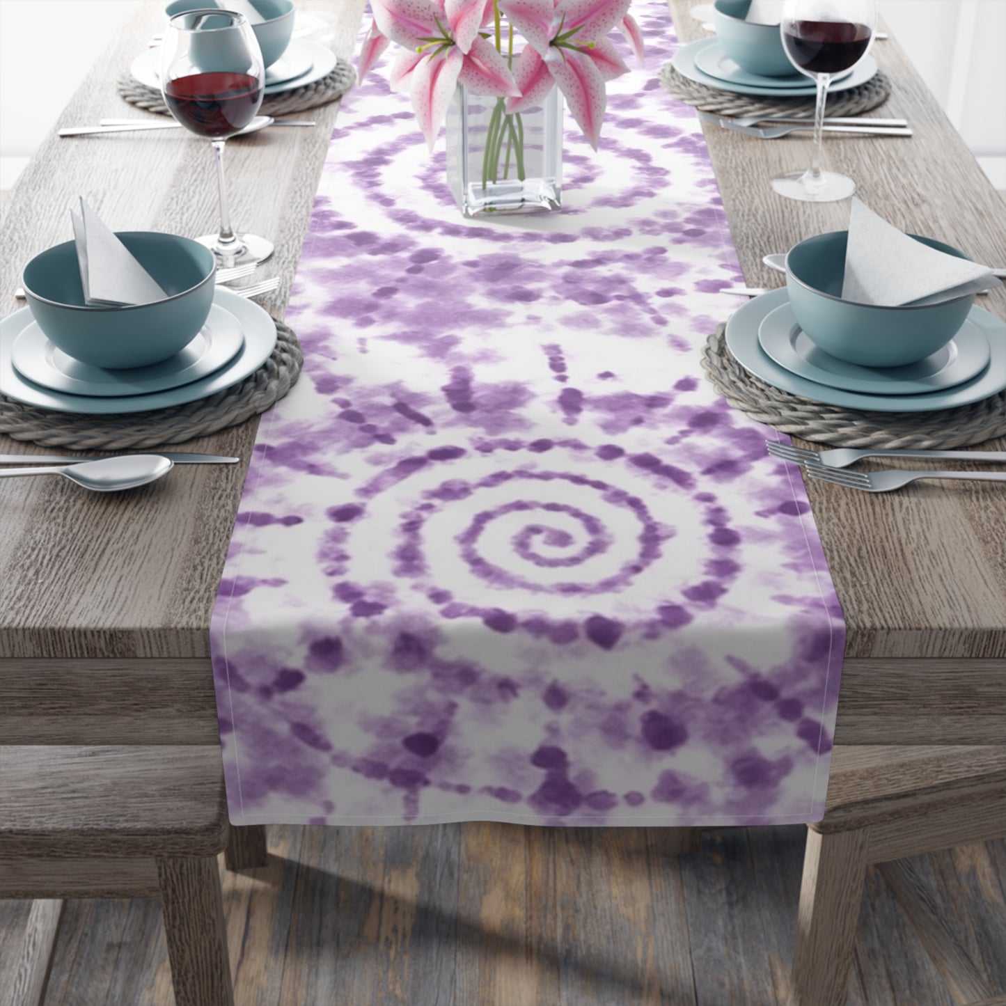 Table Runner — Adire Purple