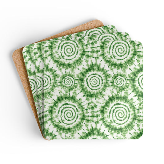 Coaster Set — Adire Green