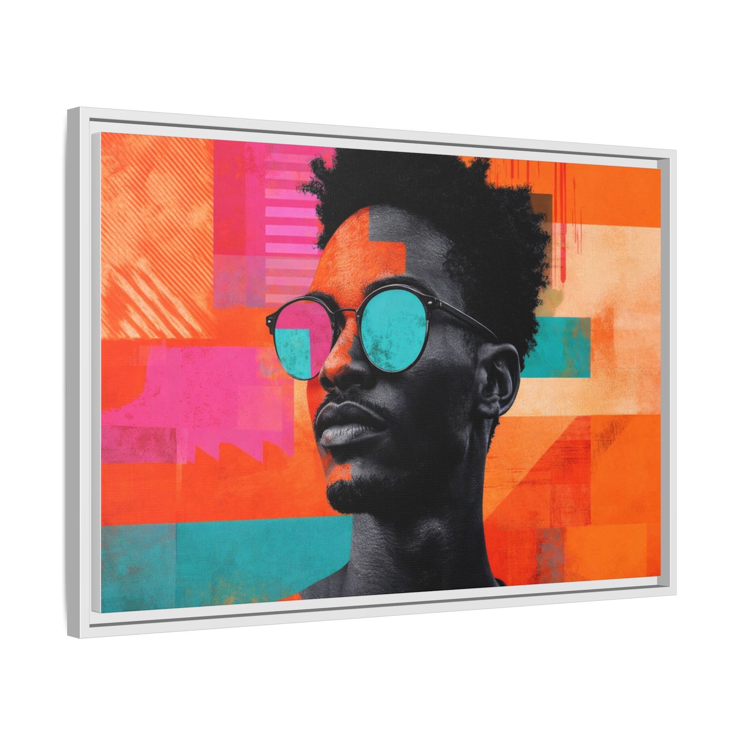 Framed Canvas Print — Jazzy Youth Portrait No. 4