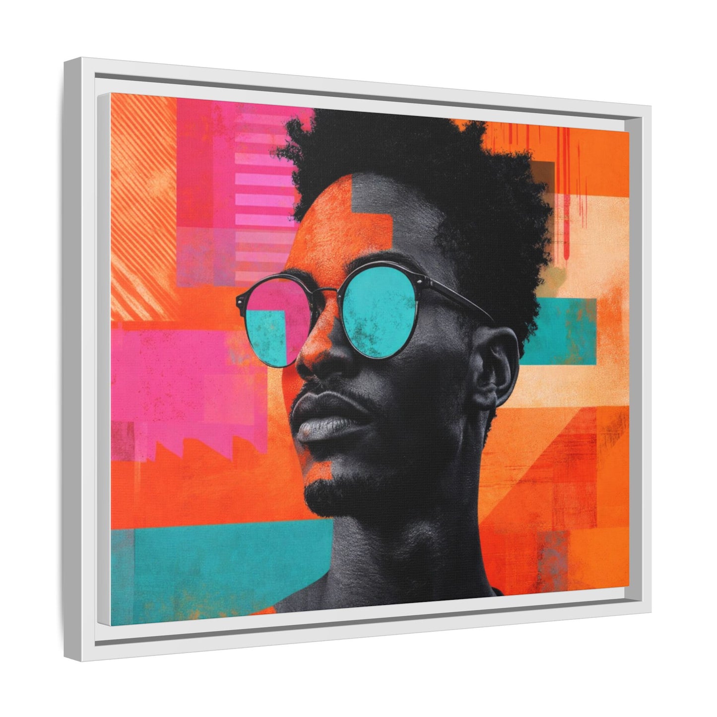 Framed Canvas Print — Jazzy Youth Portrait No. 4