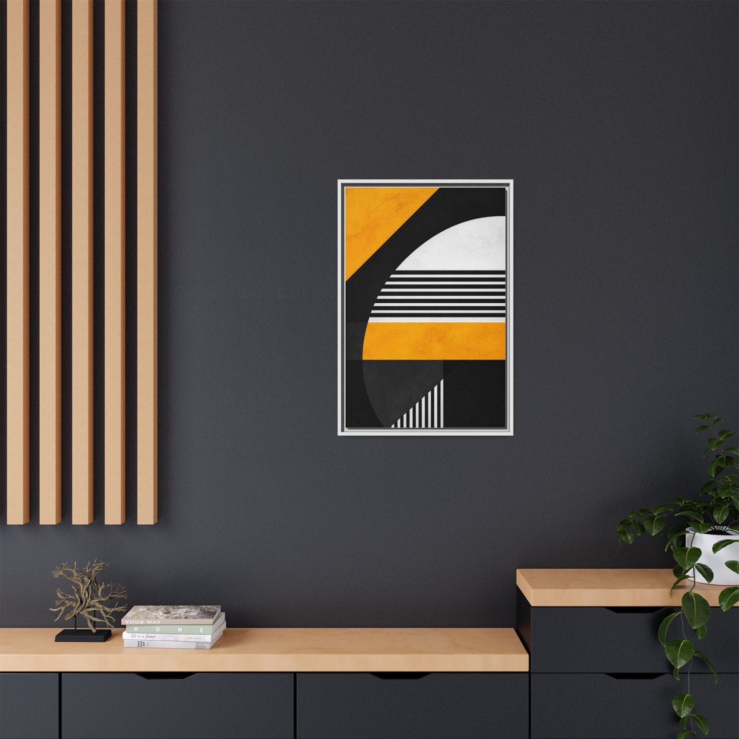 Framed Canvas Print — Afro Modern Geometric No. 3