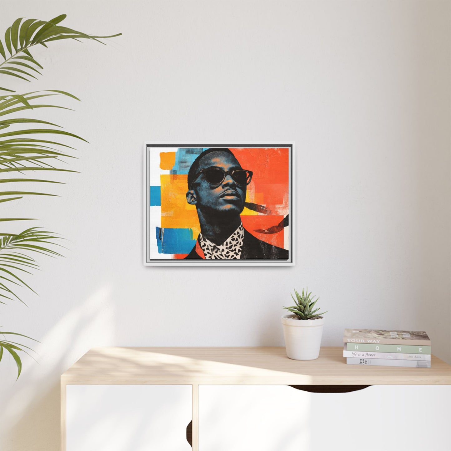 Framed Canvas Print — Jazzy Youth Portrait No. 3