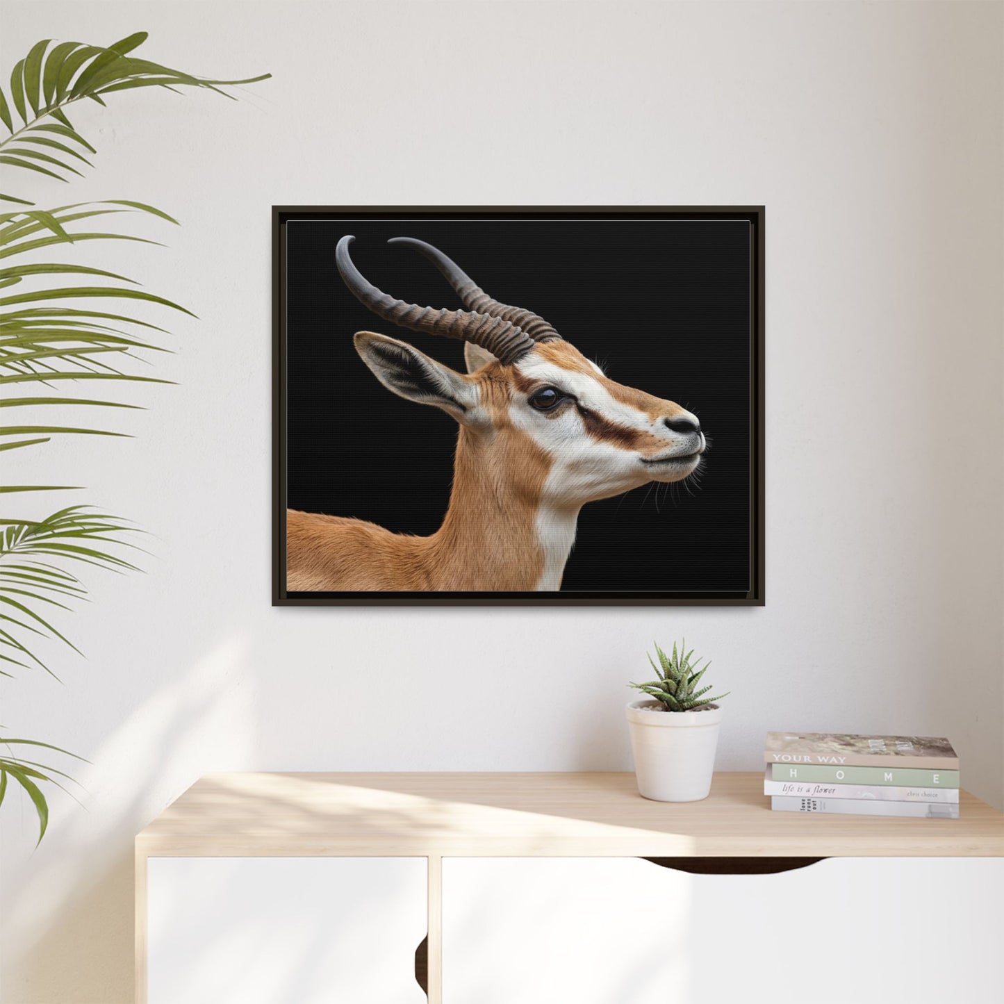 Framed Canvas Print — Afrikan Springbok In Colour