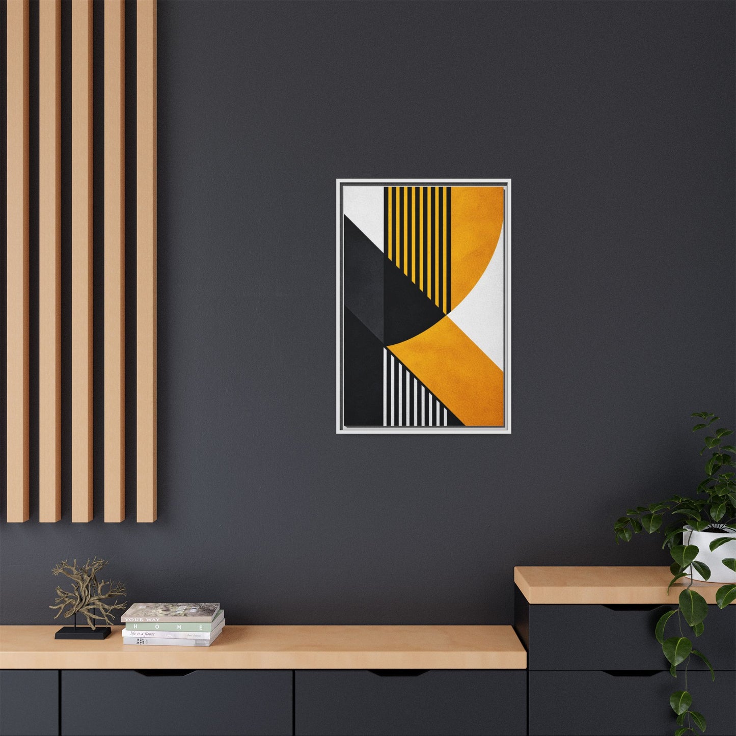 Framed Canvas Print — Afro Modern Geometric No. 2