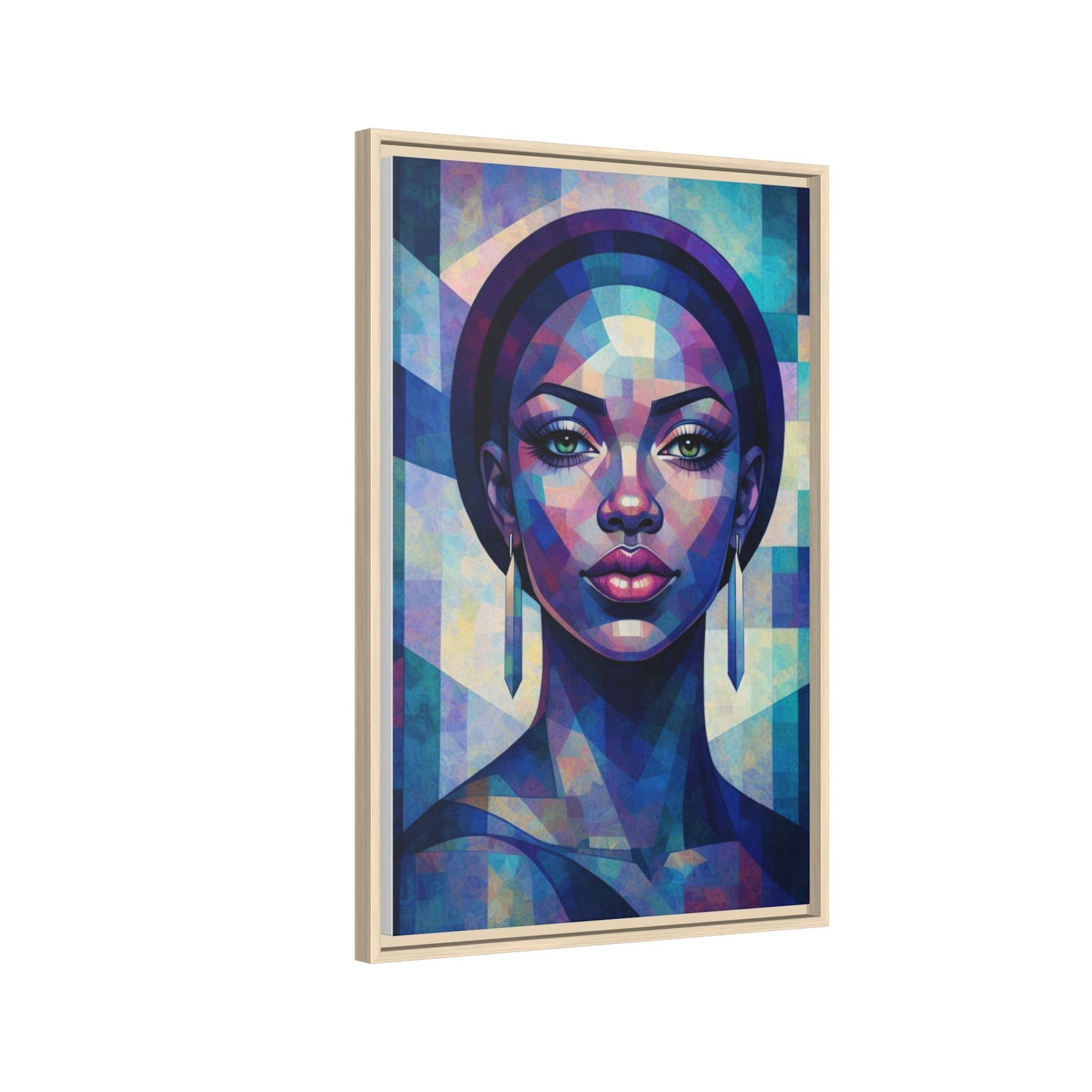 Framed Canvas Print — Blue Beauty 1