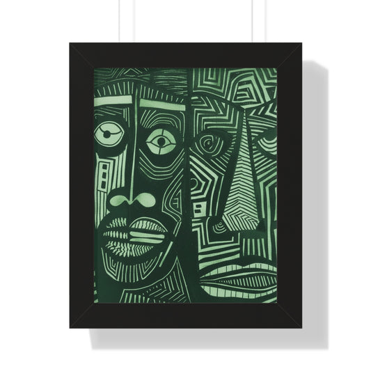 Framed Print — Abstract Faces No. 1