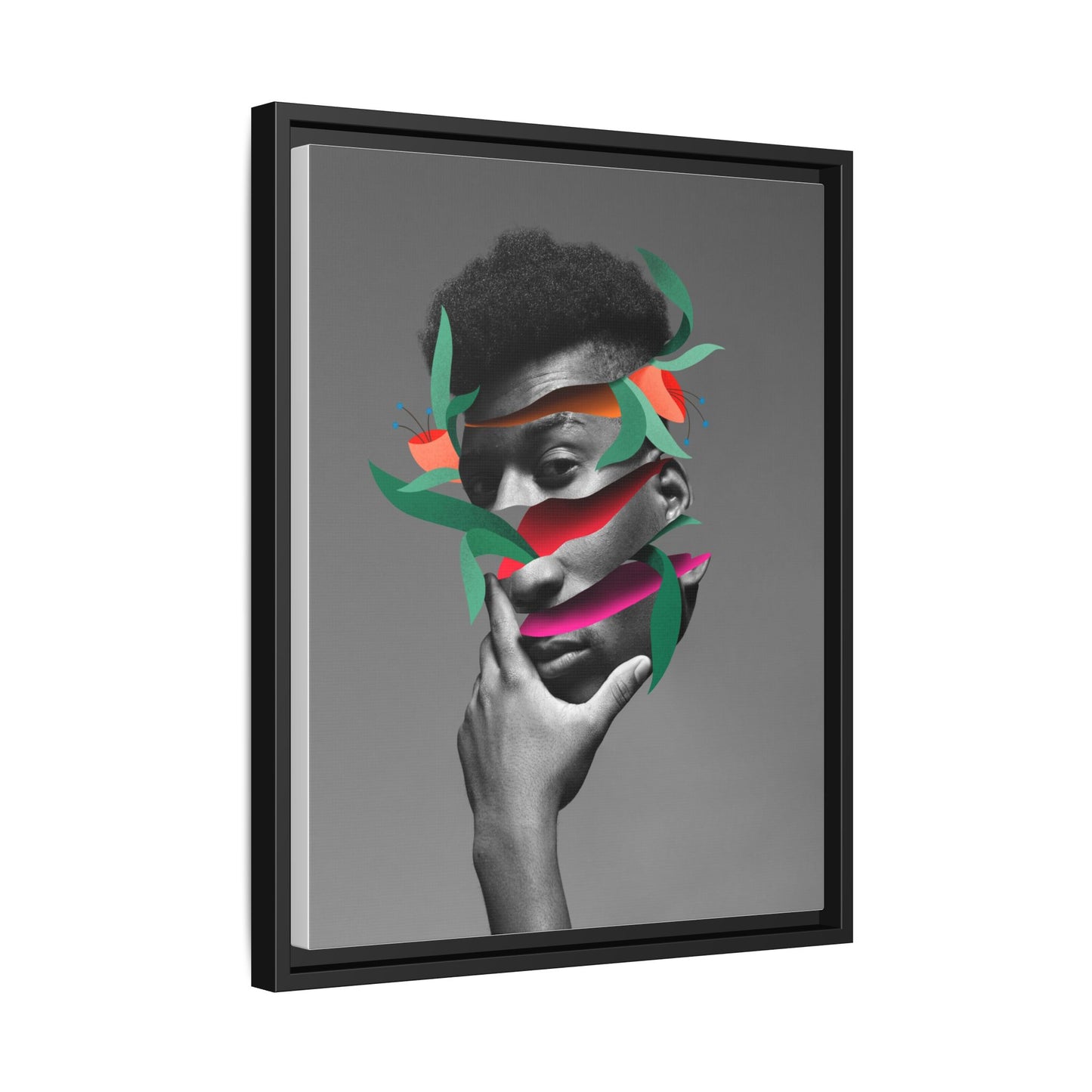Framed Canvas Print — Psychadelic Man No. 2