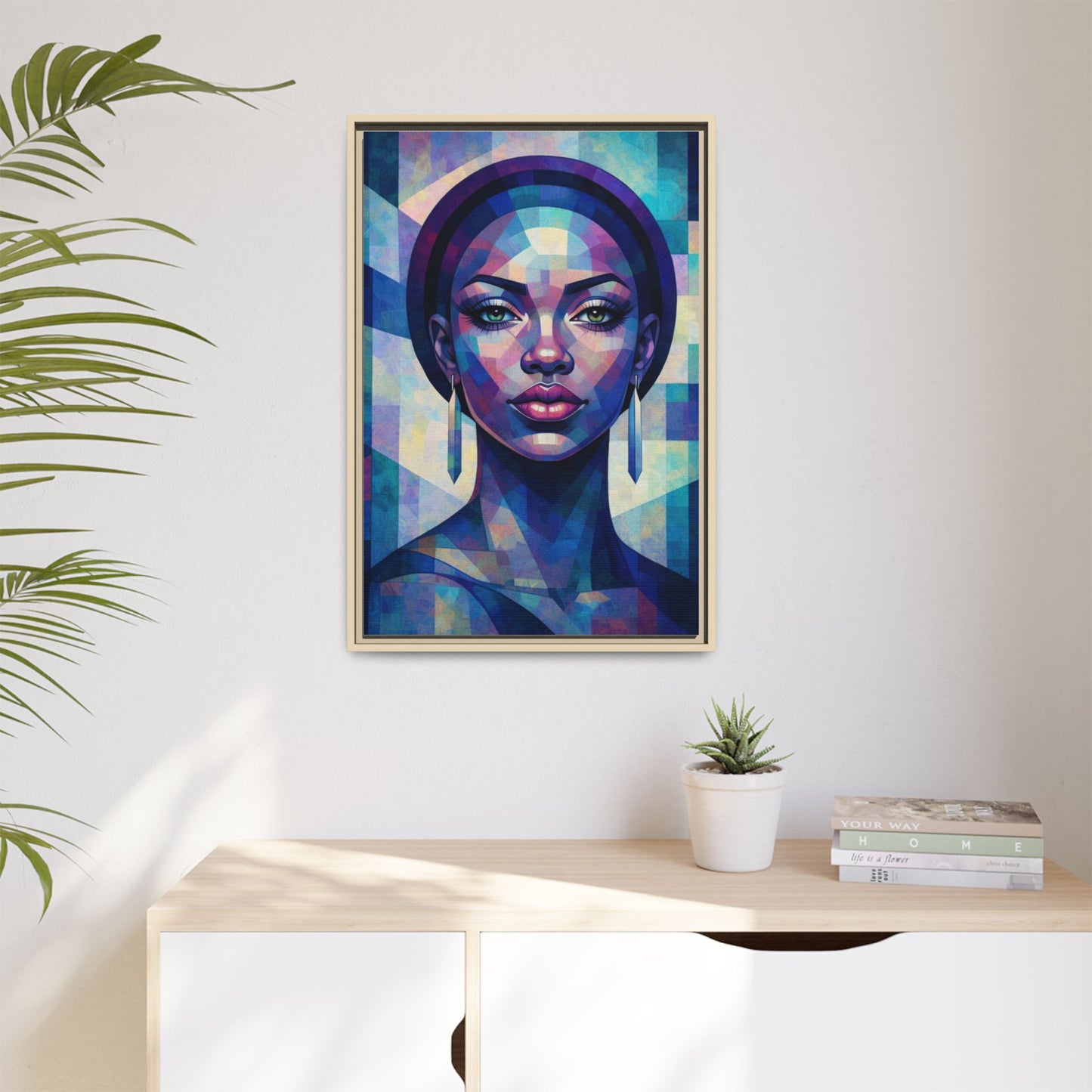Framed Canvas Print — Blue Beauty 1