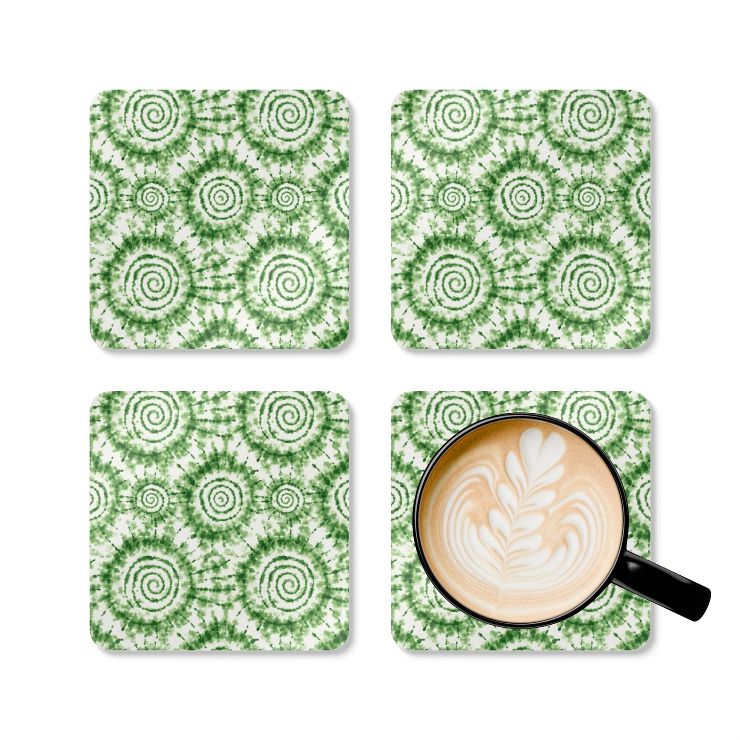 Coaster Set — Adire Green