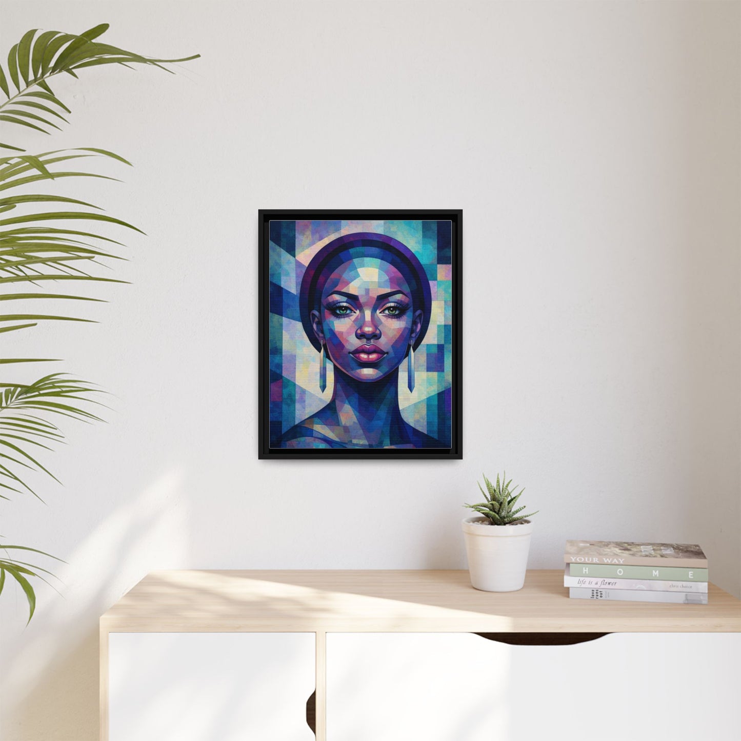 Framed Canvas Print — Blue Beauty 1