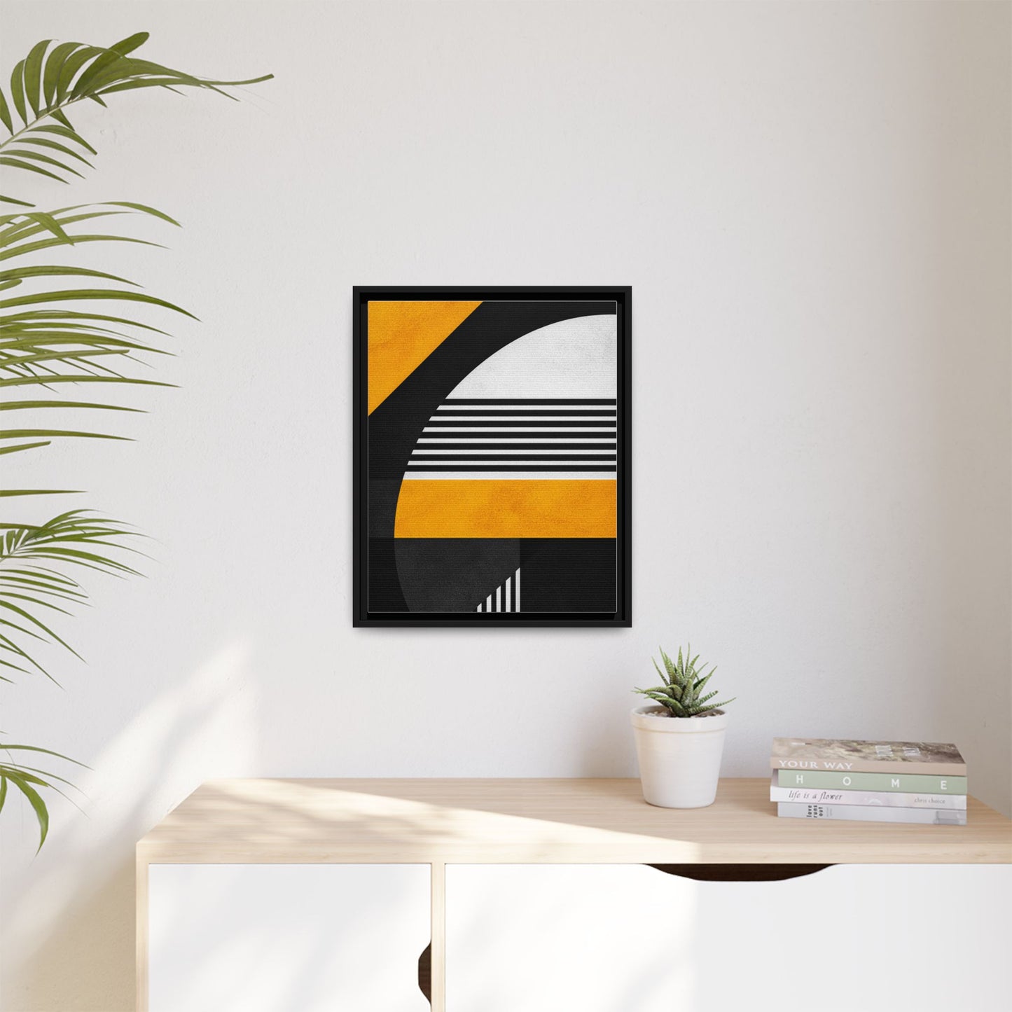 Framed Canvas Print — Afro Modern Geometric No. 3