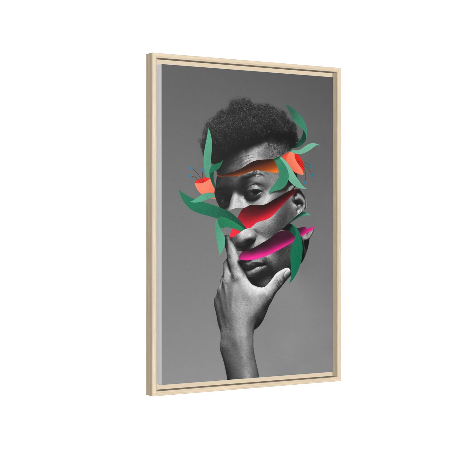 Framed Canvas Print — Psychadelic Man No. 2