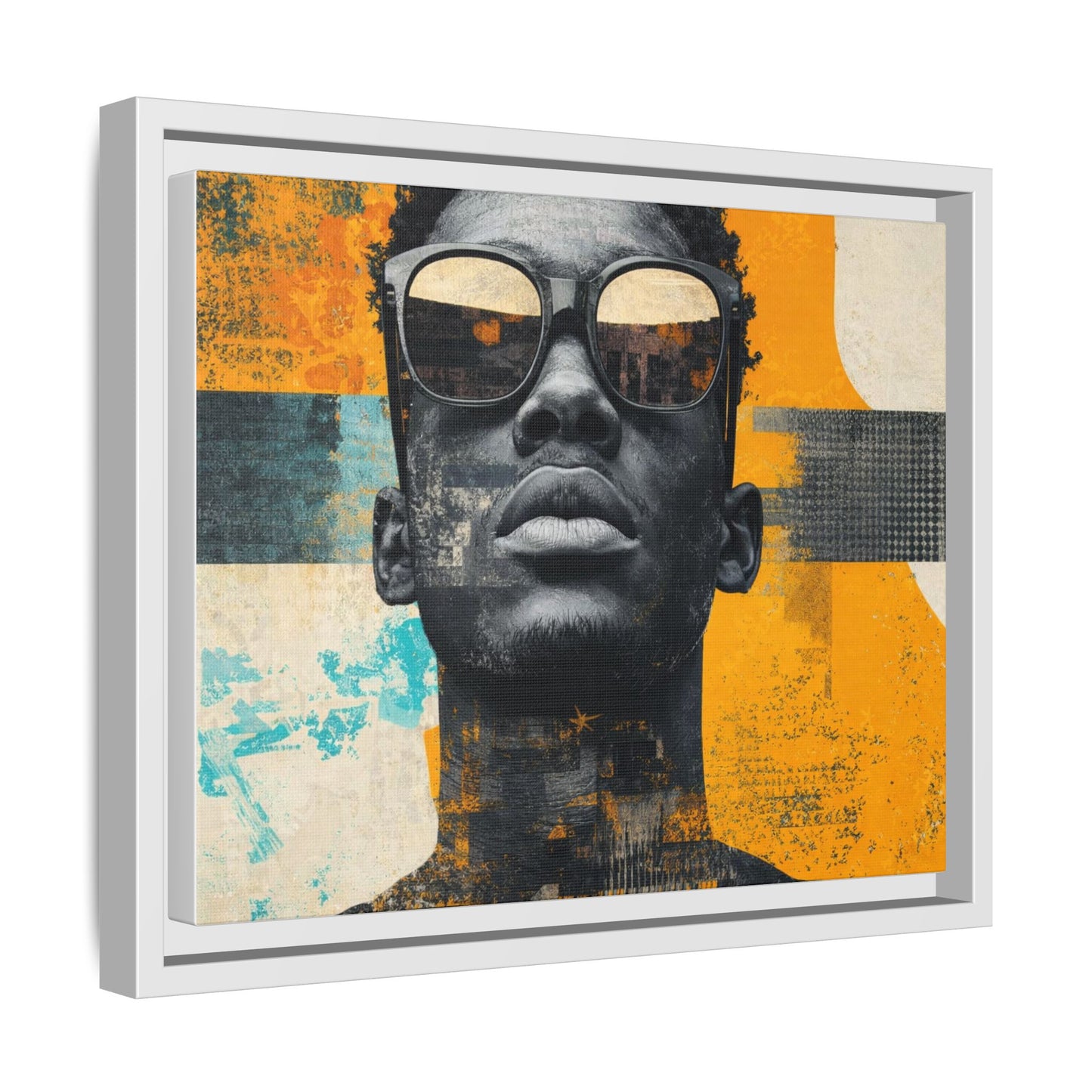 Framed Canvas Print — Jazzy Youth Portrait No. 5