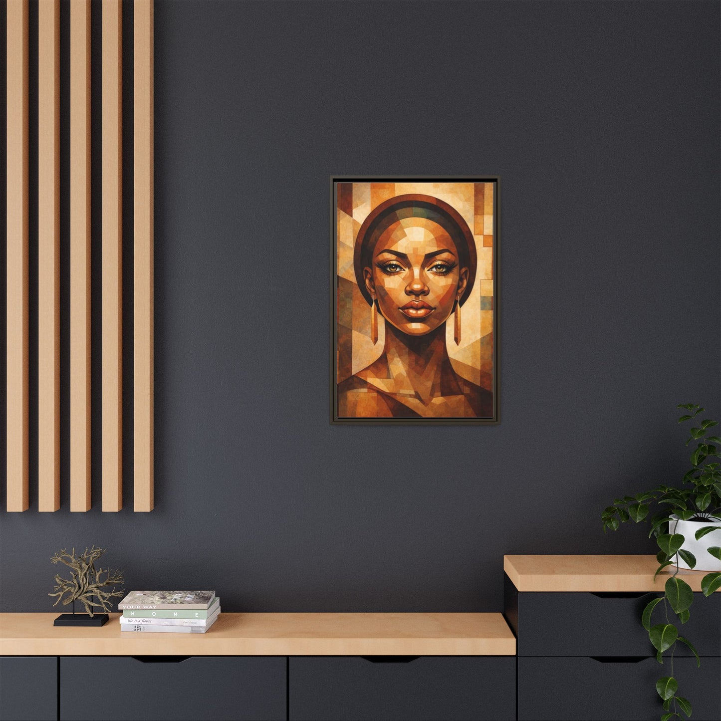 Framed Canvas Print — Brown Beauty No. 1