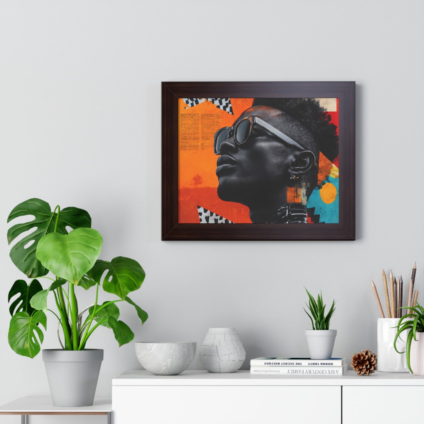 Framed Art Print – Jazzy Youth Portrait No. 6