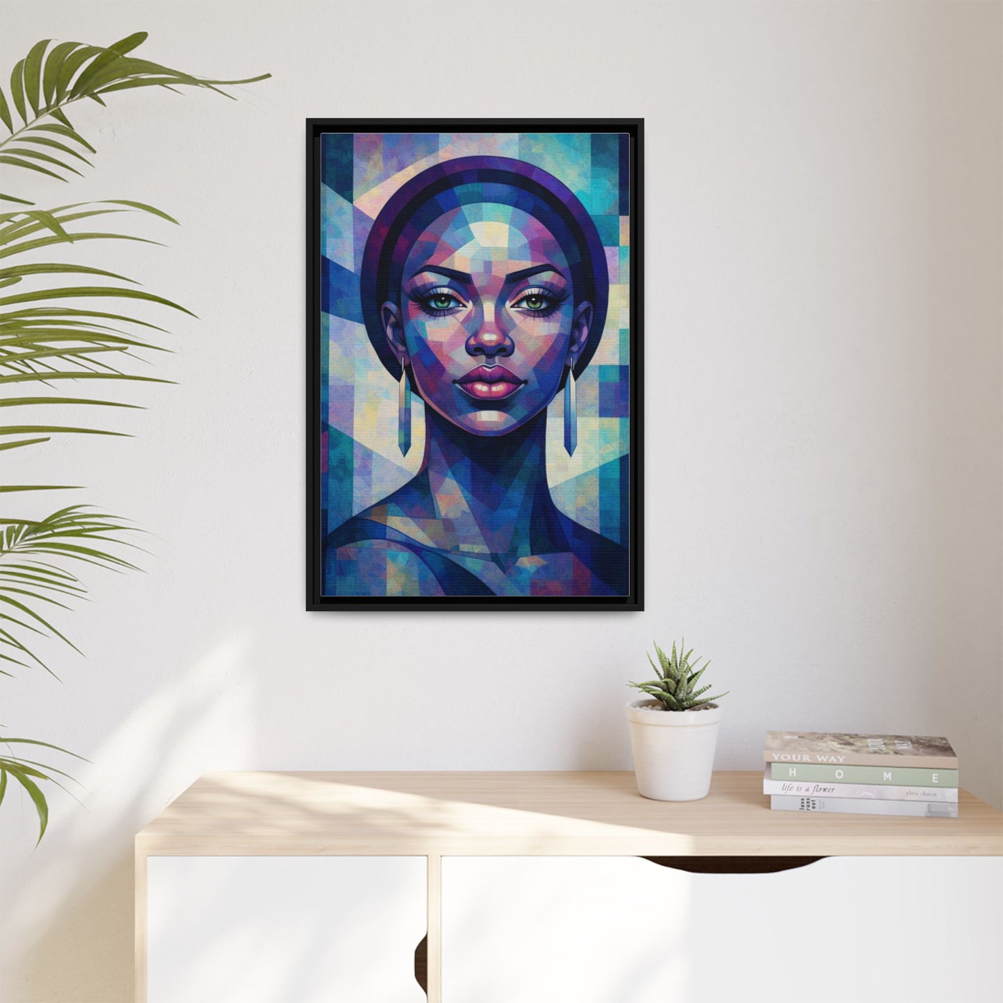 Framed Canvas Print — Blue Beauty 1
