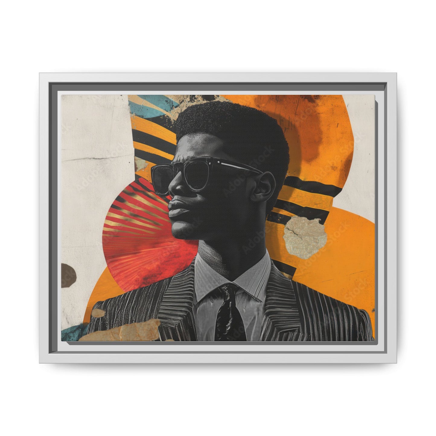 Framed Canvas Print — Jazzy Youth Portrait No. 2