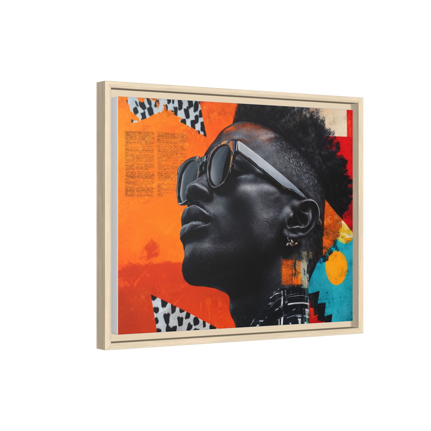 Framed Canvas Print — Jazzy Youth Portrait No. 6