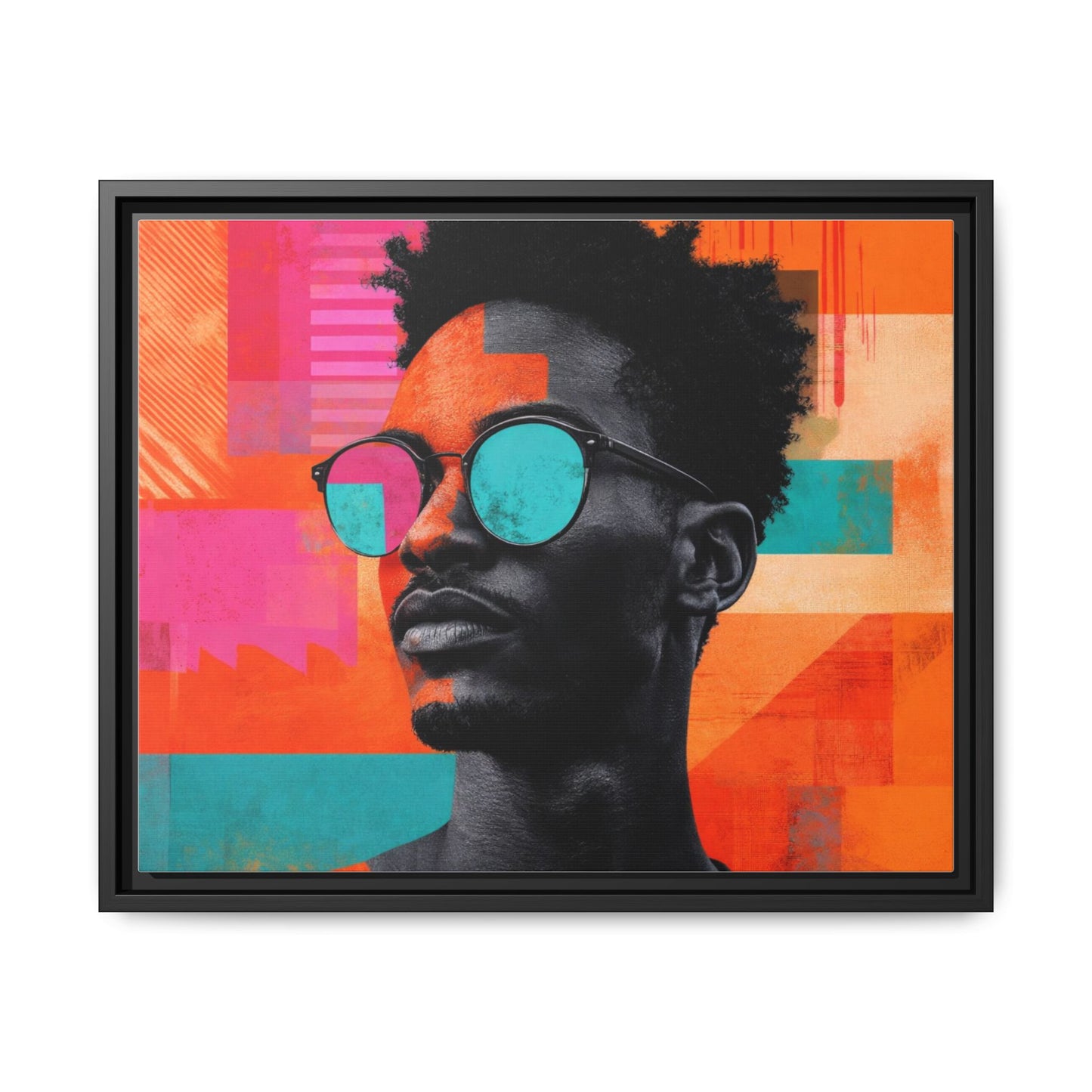 Framed Canvas Print — Jazzy Youth Portrait No. 4