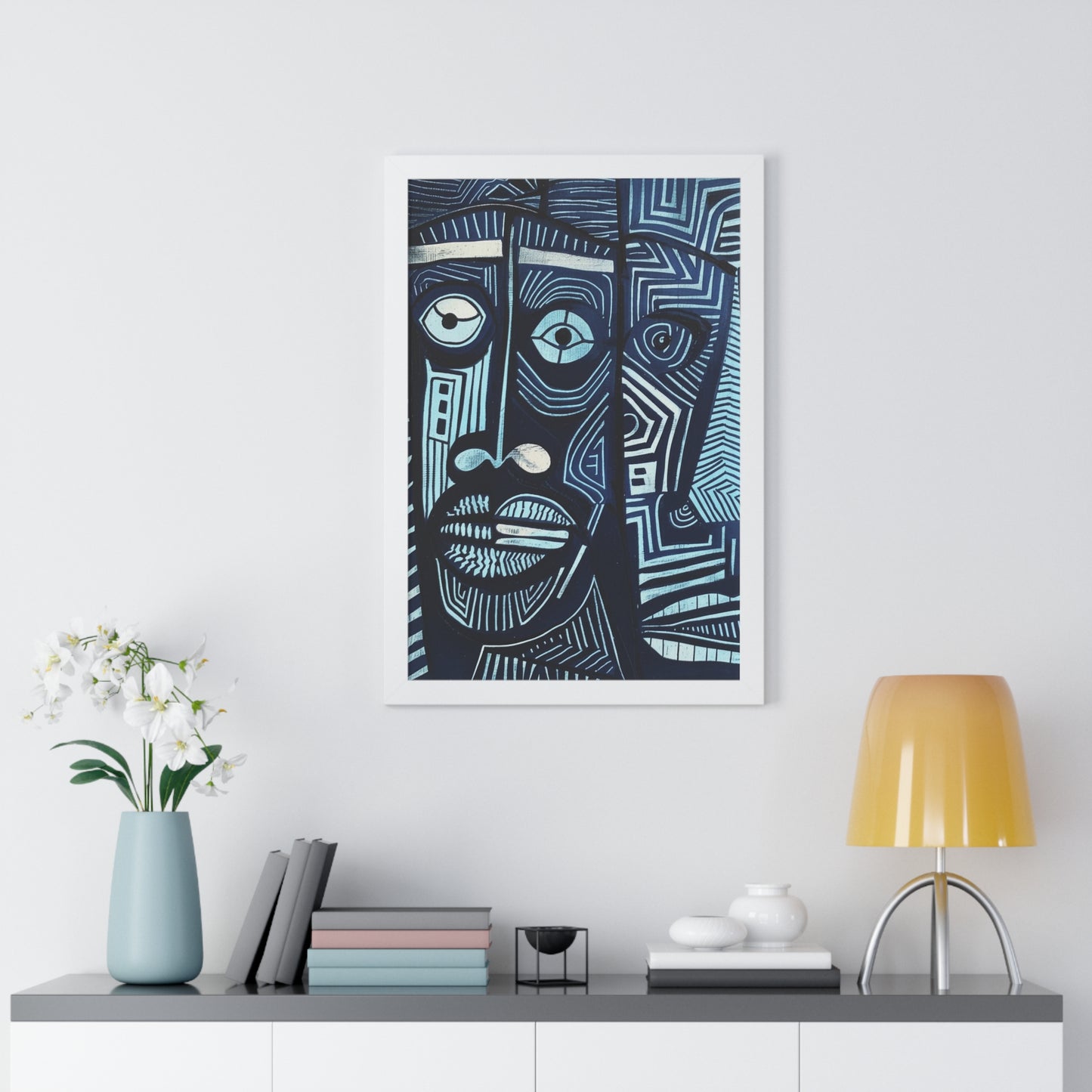 Framed Print — Abstract Faces No. 3