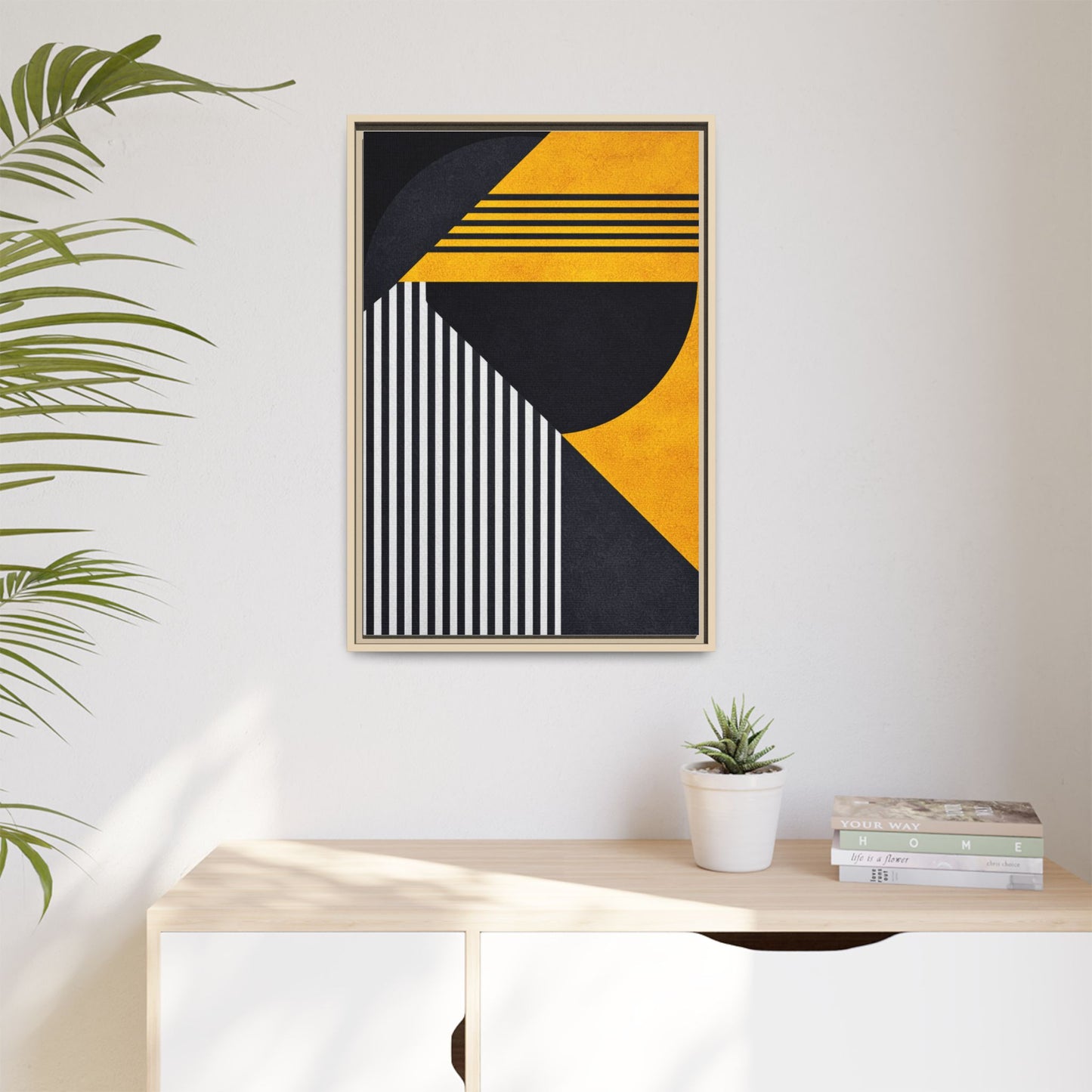 Framed Canvas Print — Afro Modern Geometric No. 1