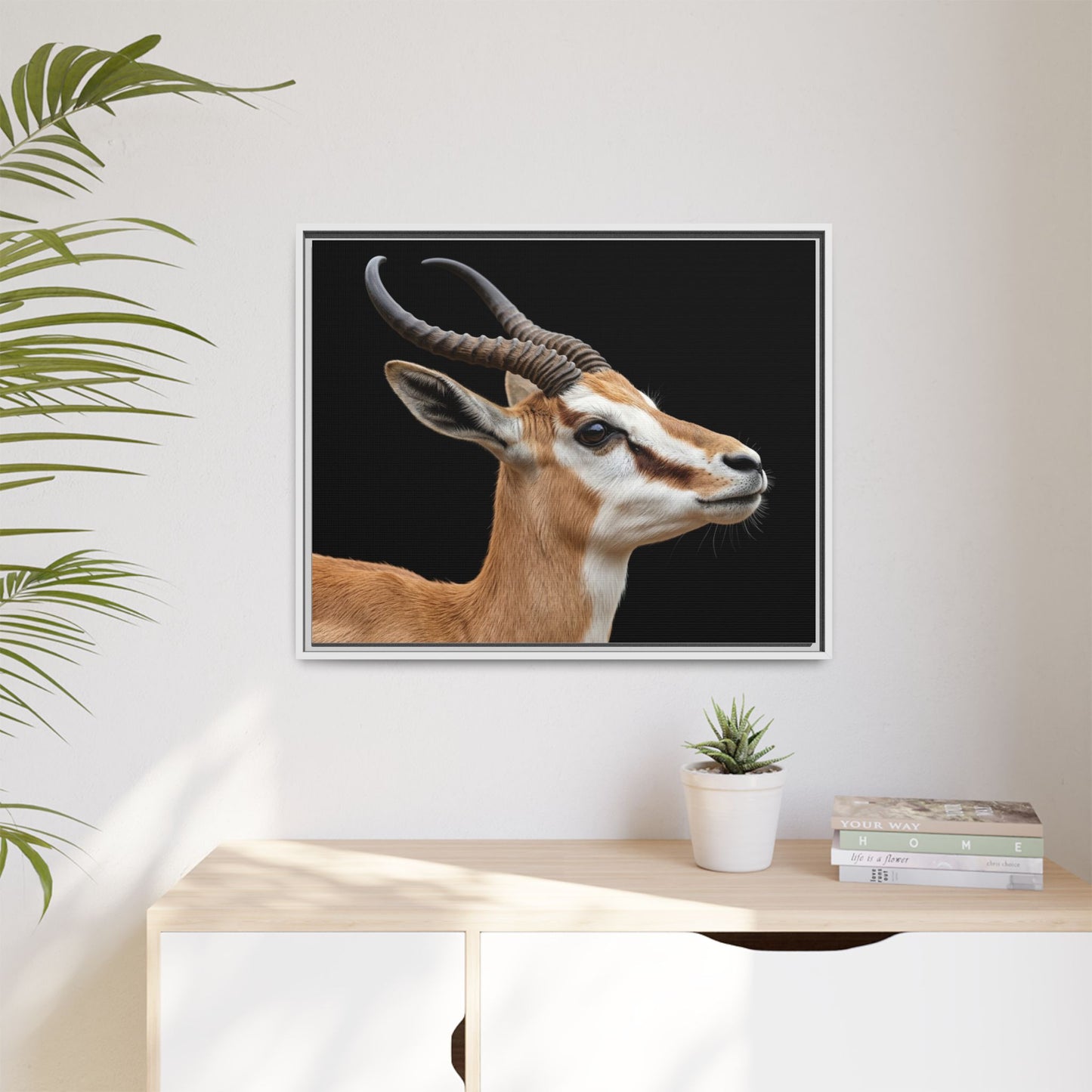 Framed Canvas Print — Afrikan Springbok In Colour
