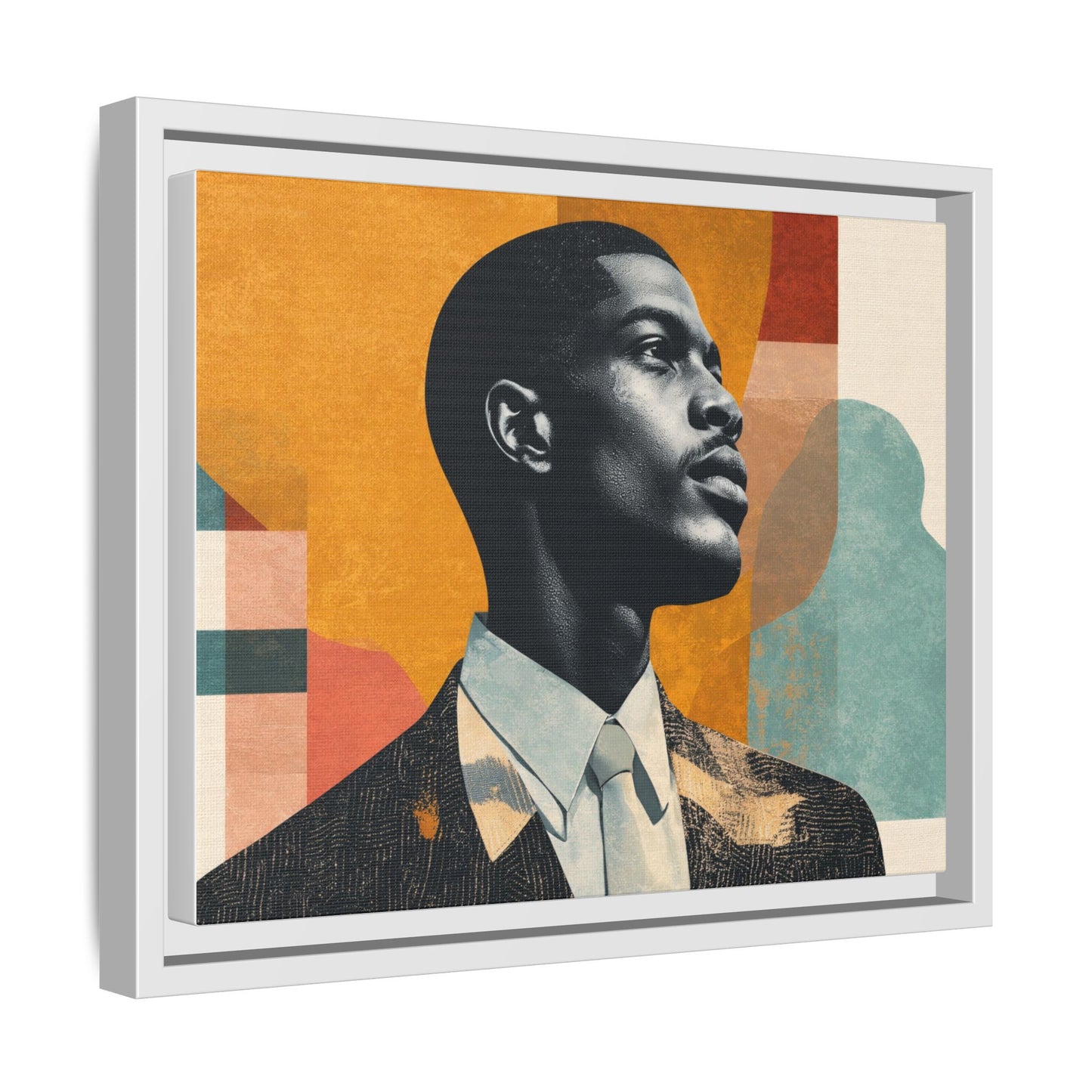 Framed Canvas Print — Jazzy Youth Portrait No. 1