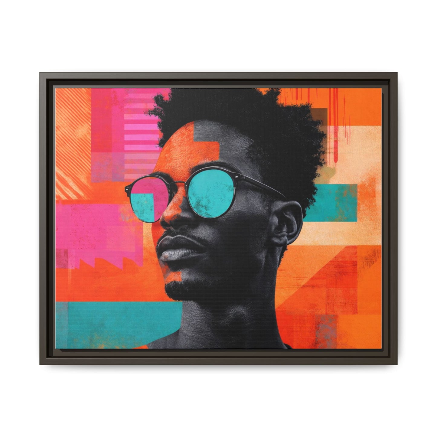Framed Canvas Print — Jazzy Youth Portrait No. 4