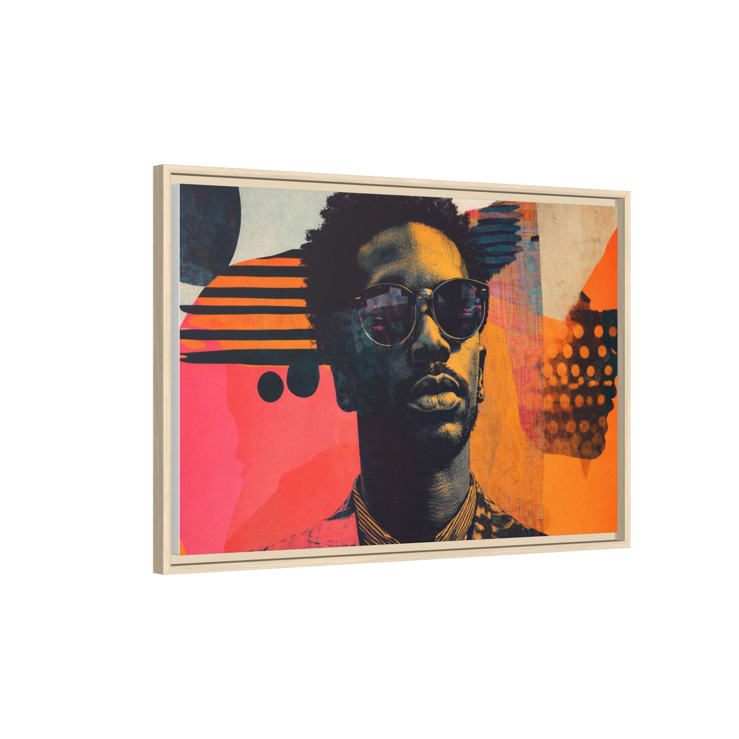 Framed Canvas Print — Jazzy Youth Portrait No. 8