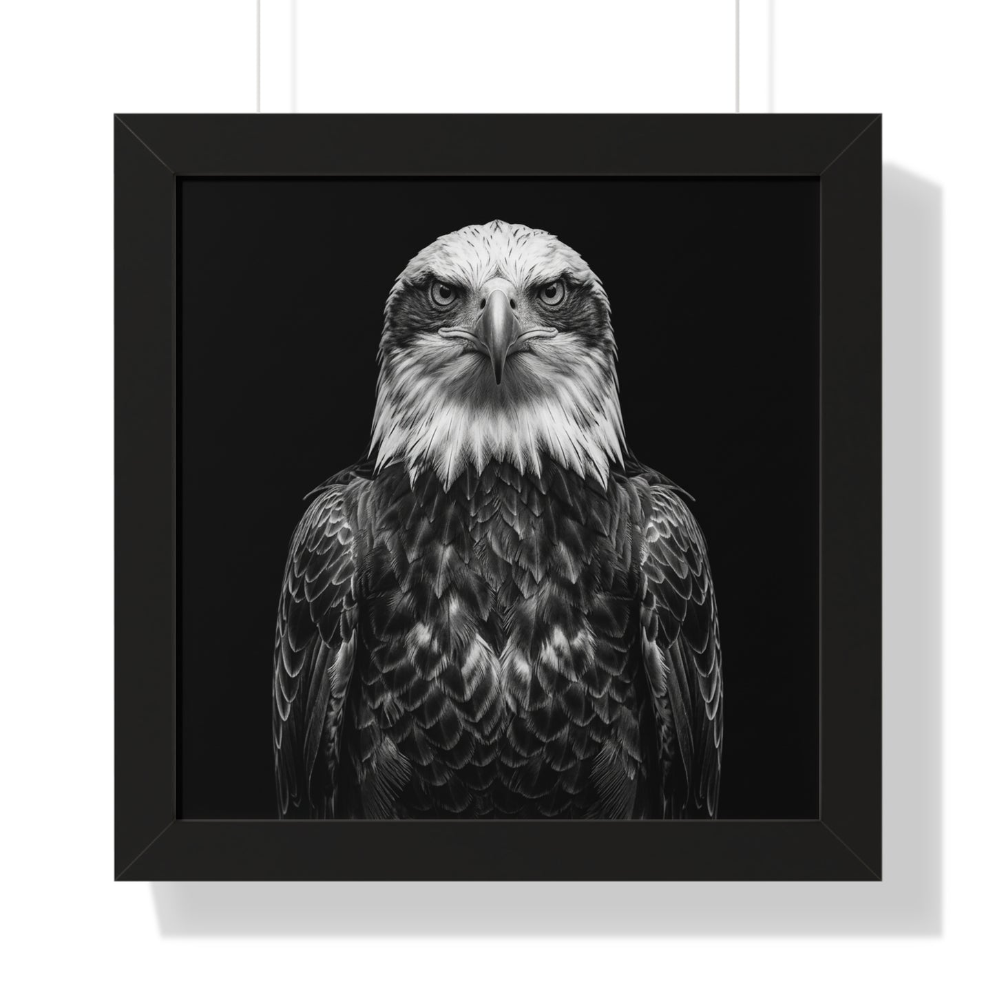 Framed Art Print – Fish Eagle In Black