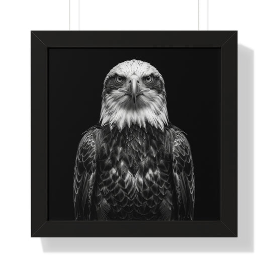 Framed Art Print – Fish Eagle In Black