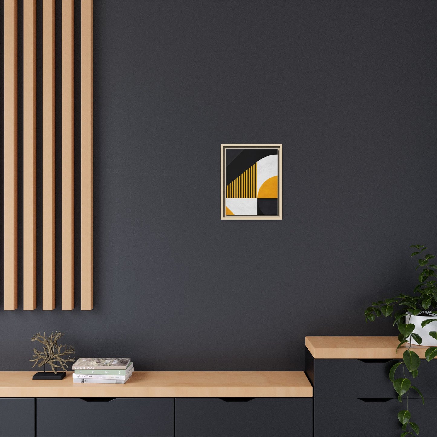 Framed Canvas Print — Afro Modern Geometric No. 4