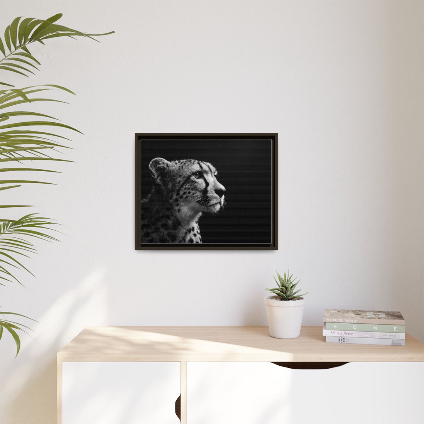 Framed Canvas Print — Cheetah Gaze