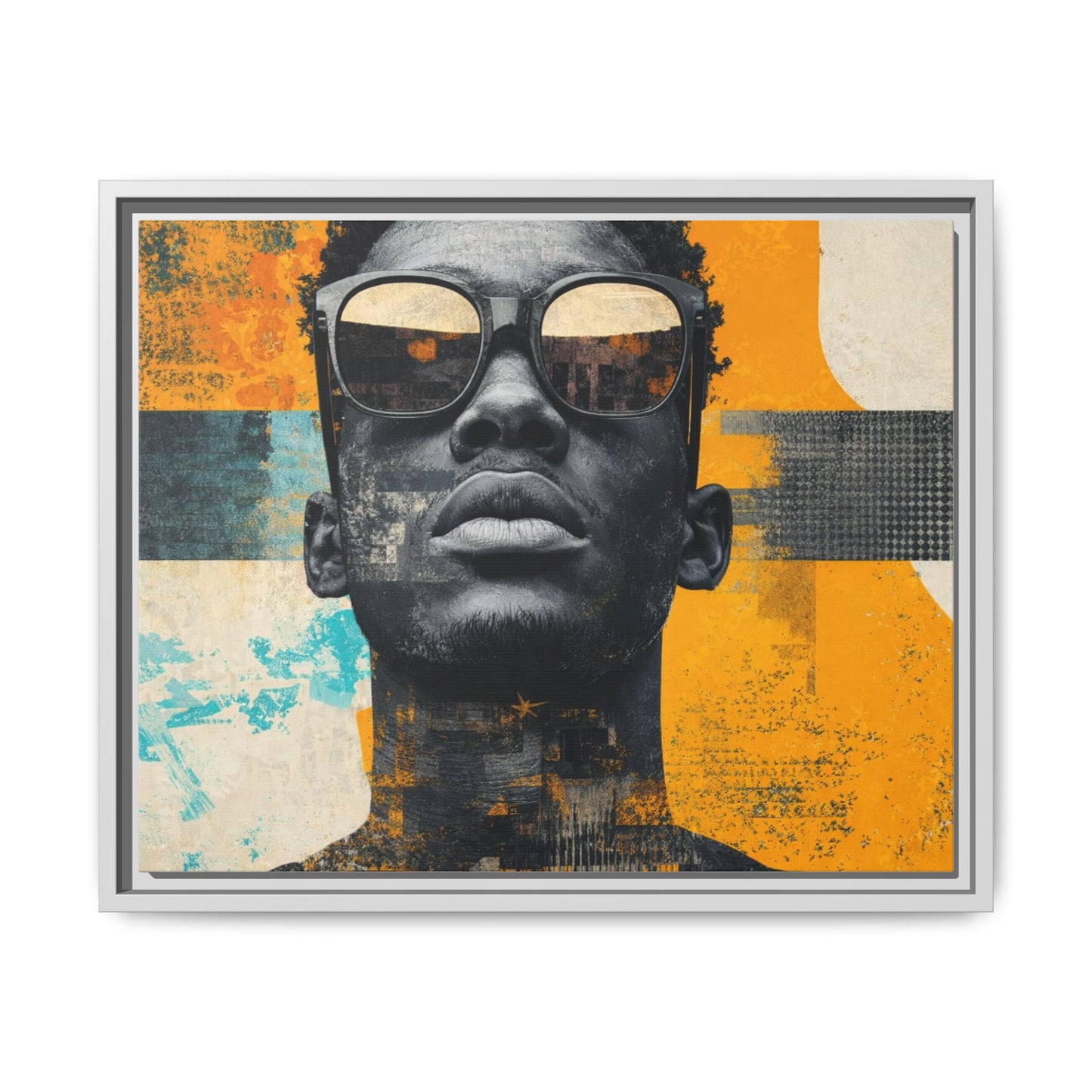 Framed Canvas Print — Jazzy Youth Portrait No. 5
