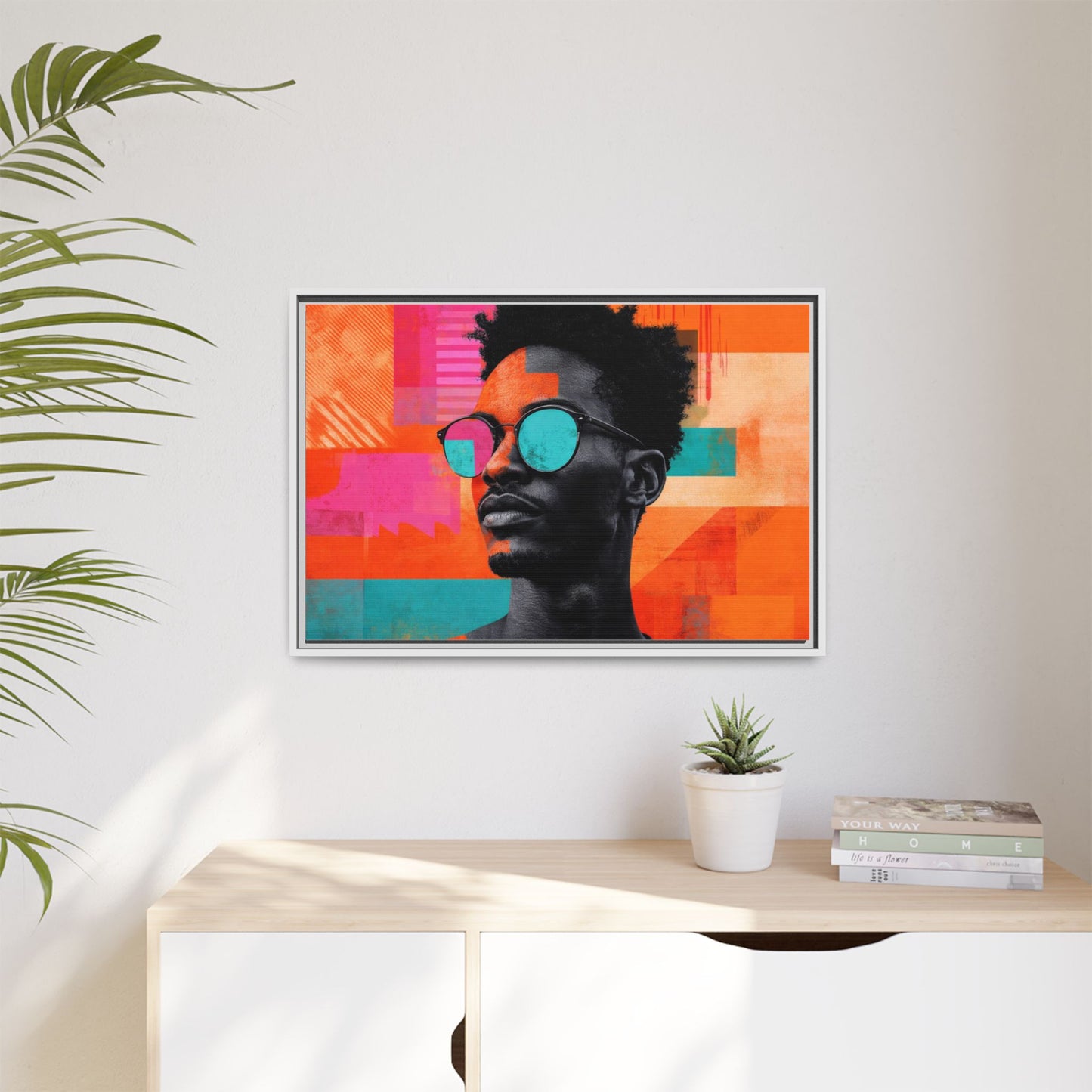 Framed Canvas Print — Jazzy Youth Portrait No. 4