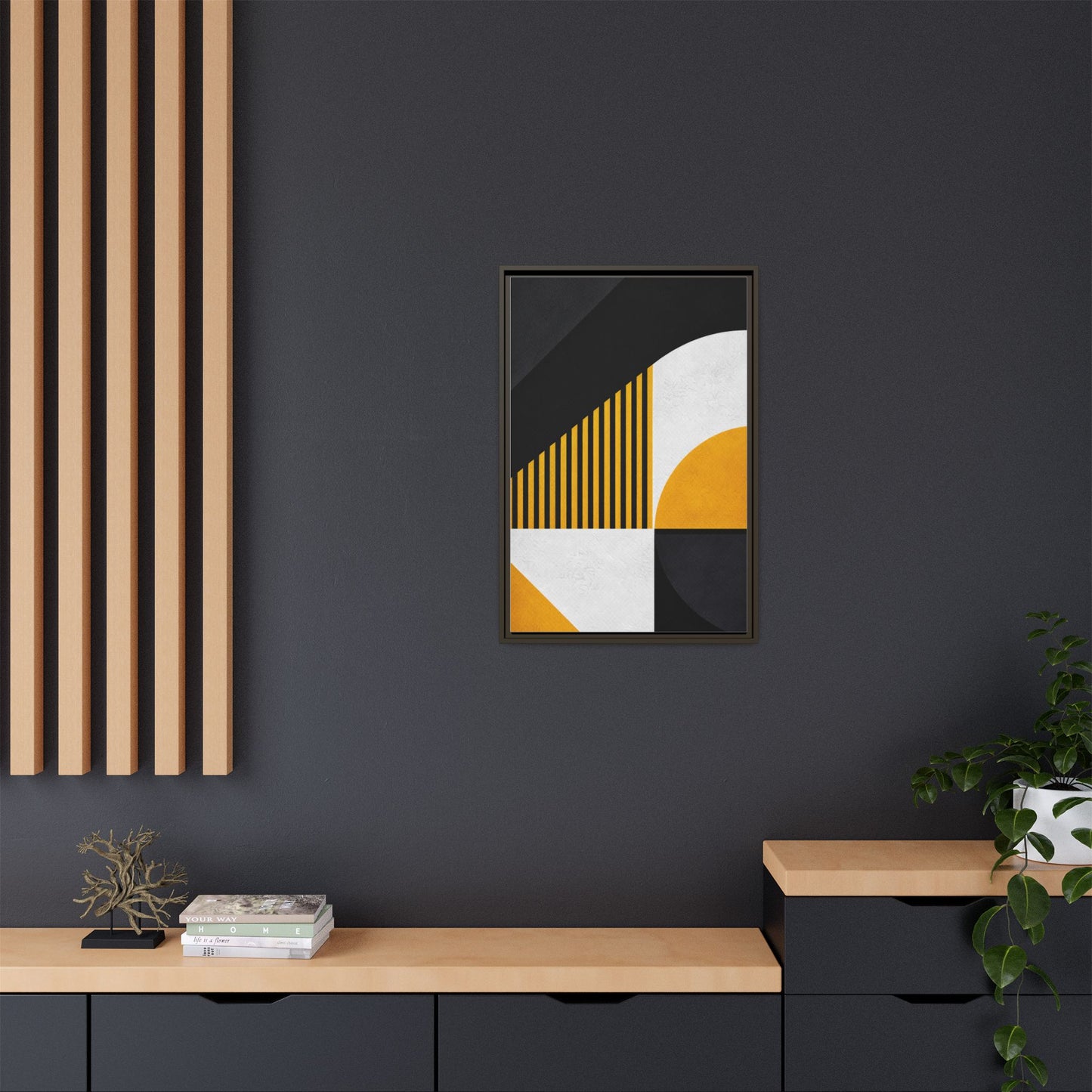 Framed Canvas Print — Afro Modern Geometric No. 4