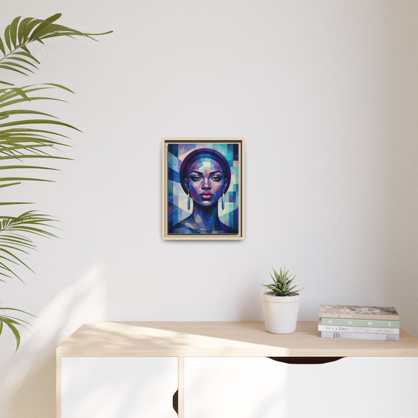 Framed Canvas Print — Blue Beauty 1