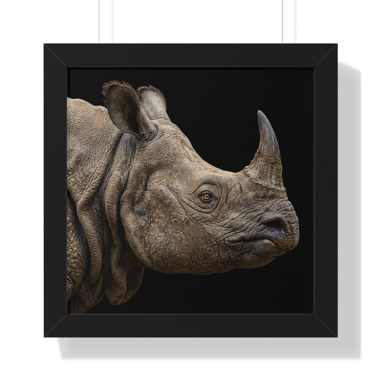Framed Art Print –  Rhinoceros In Colour