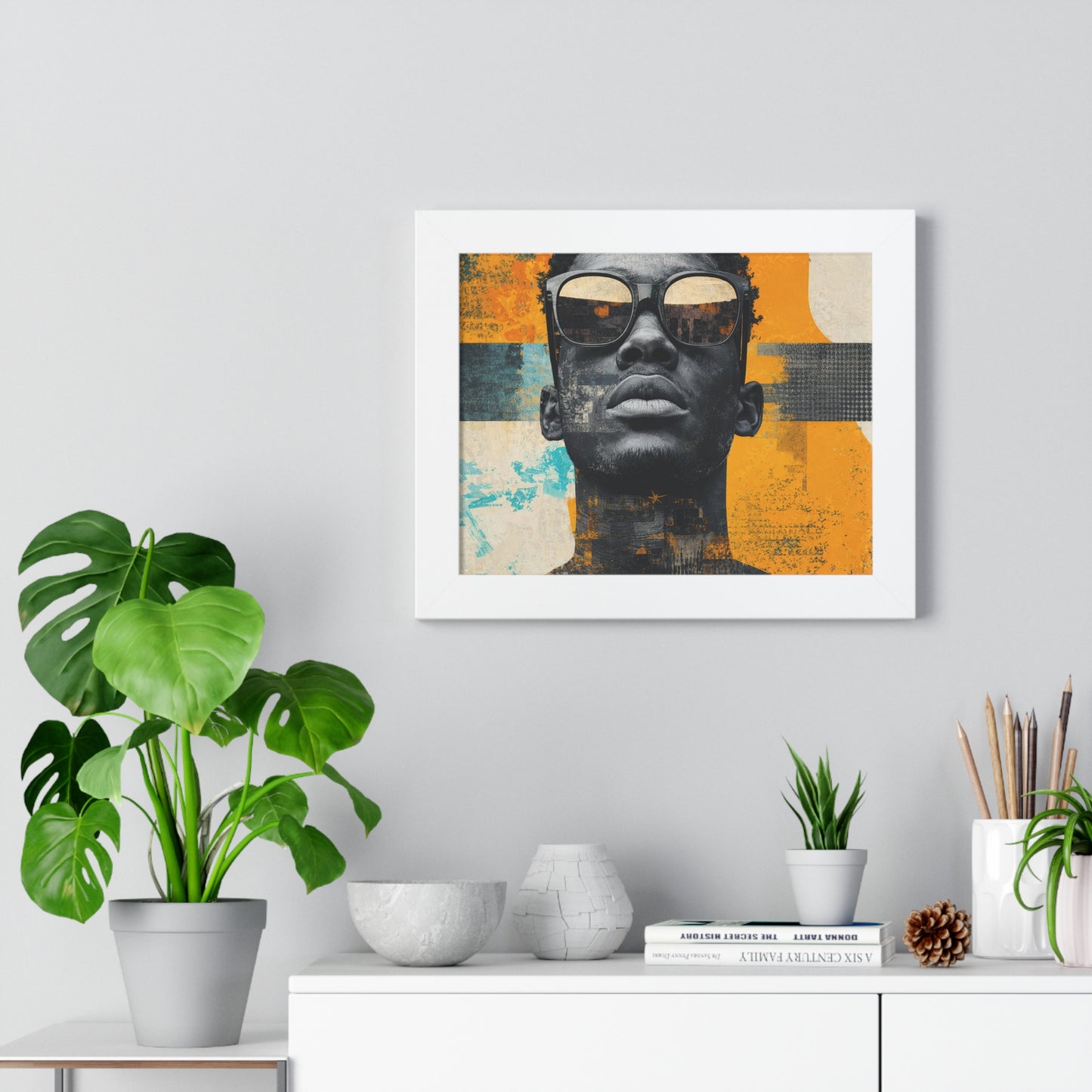 Framed Art Print – Jazzy Youth Portrait No. 5