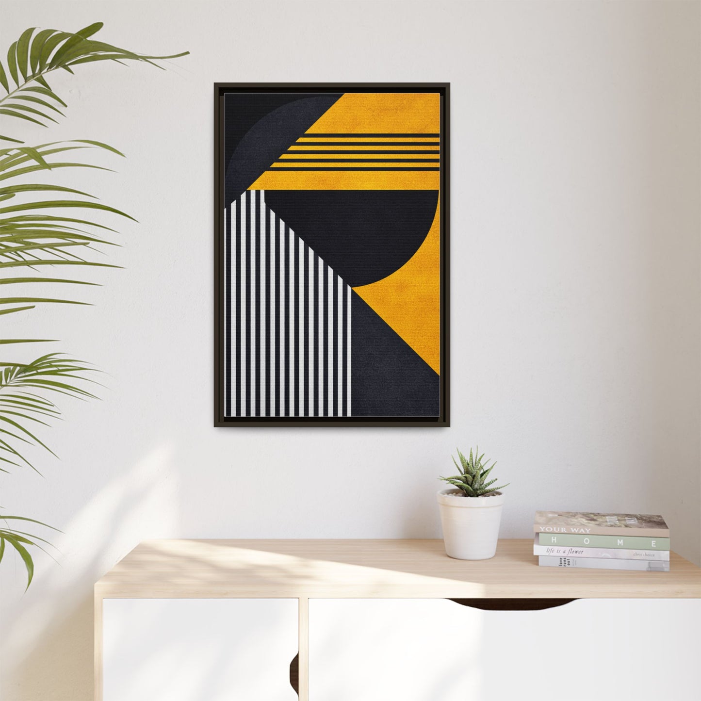 Framed Canvas Print — Afro Modern Geometric No. 1
