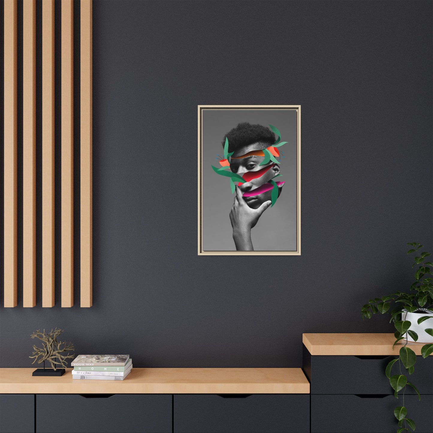 Framed Canvas Print — Psychadelic Man No. 2