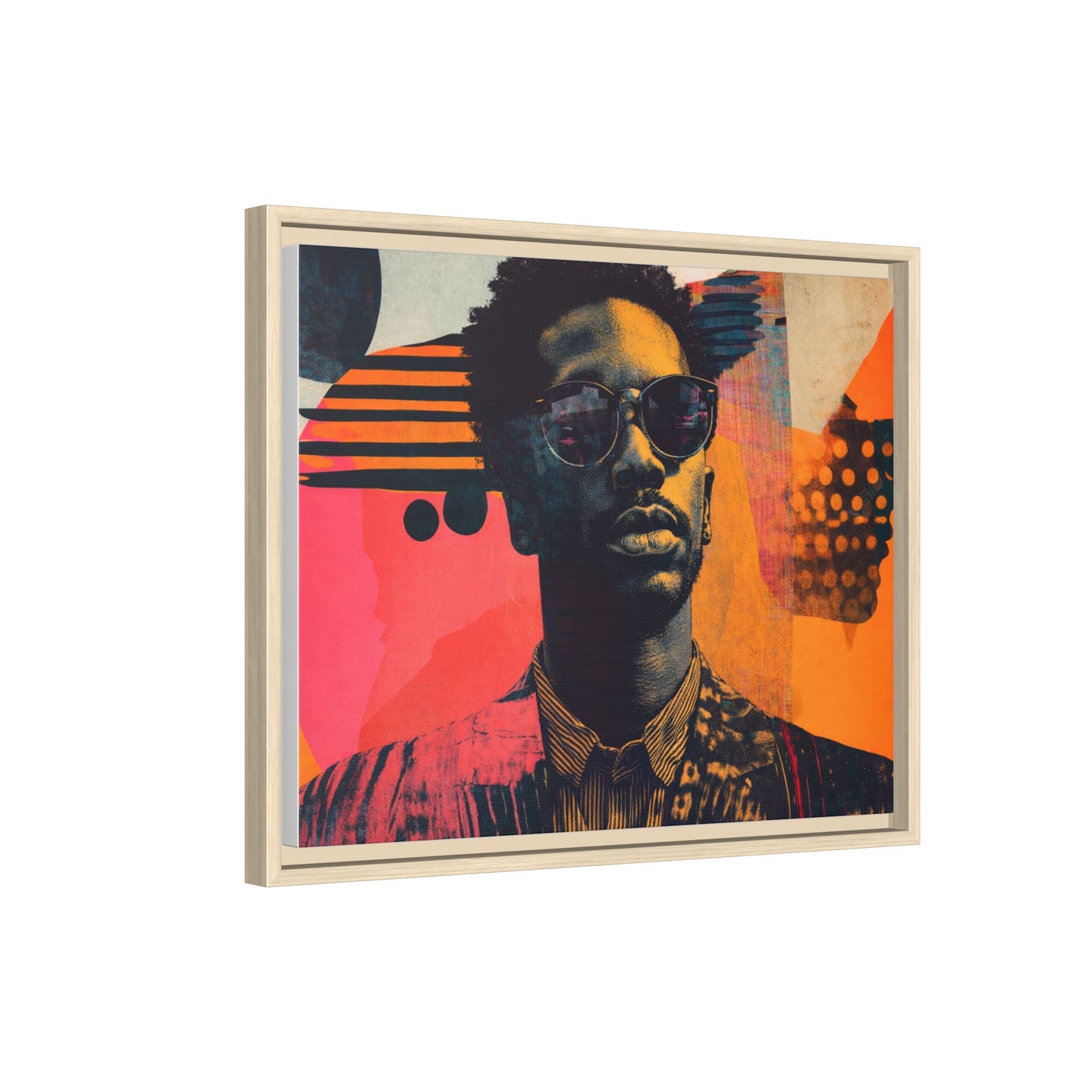 Framed Canvas Print — Jazzy Youth Portrait No. 8