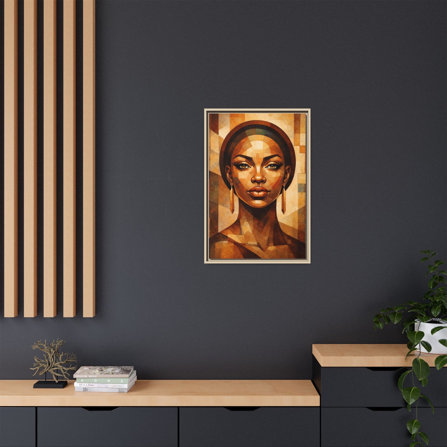 Framed Canvas Print — Brown Beauty No. 1