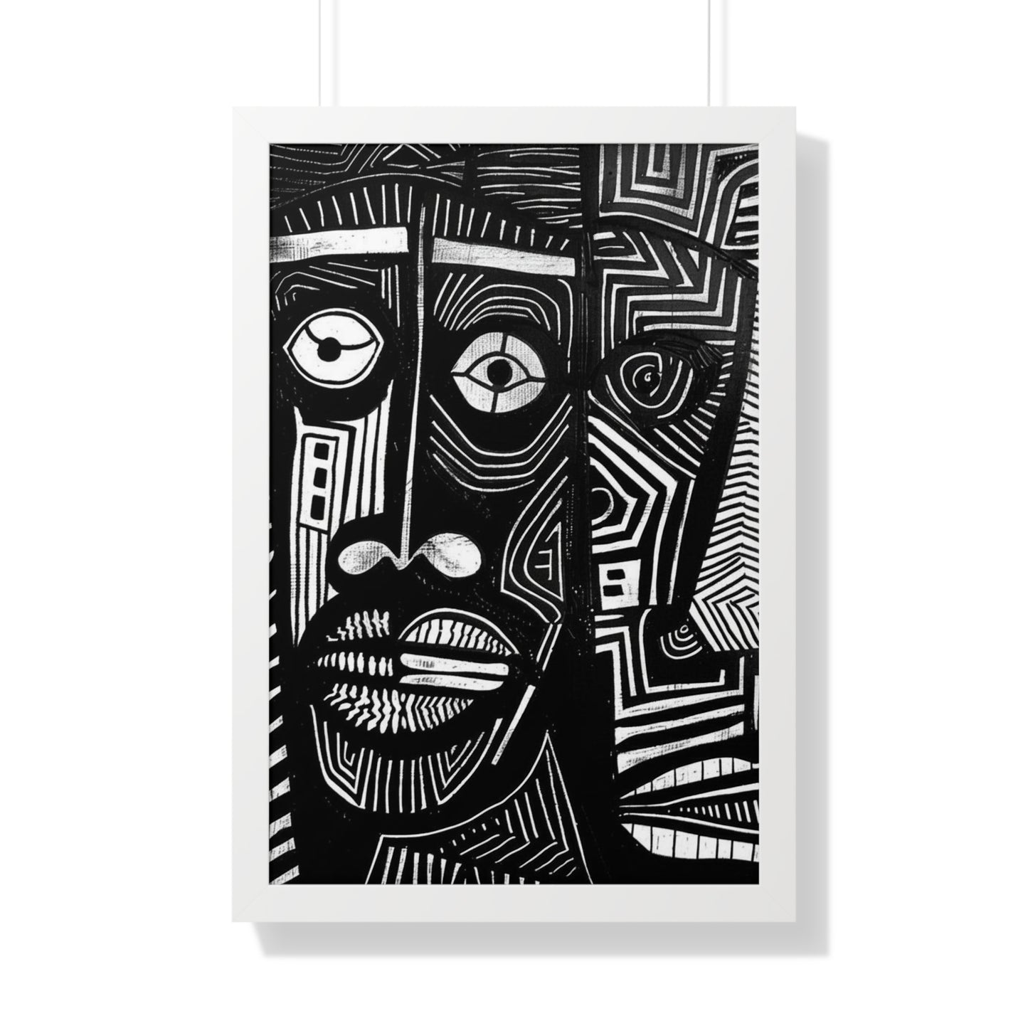 Framed Print — Abstract Faces No. 2