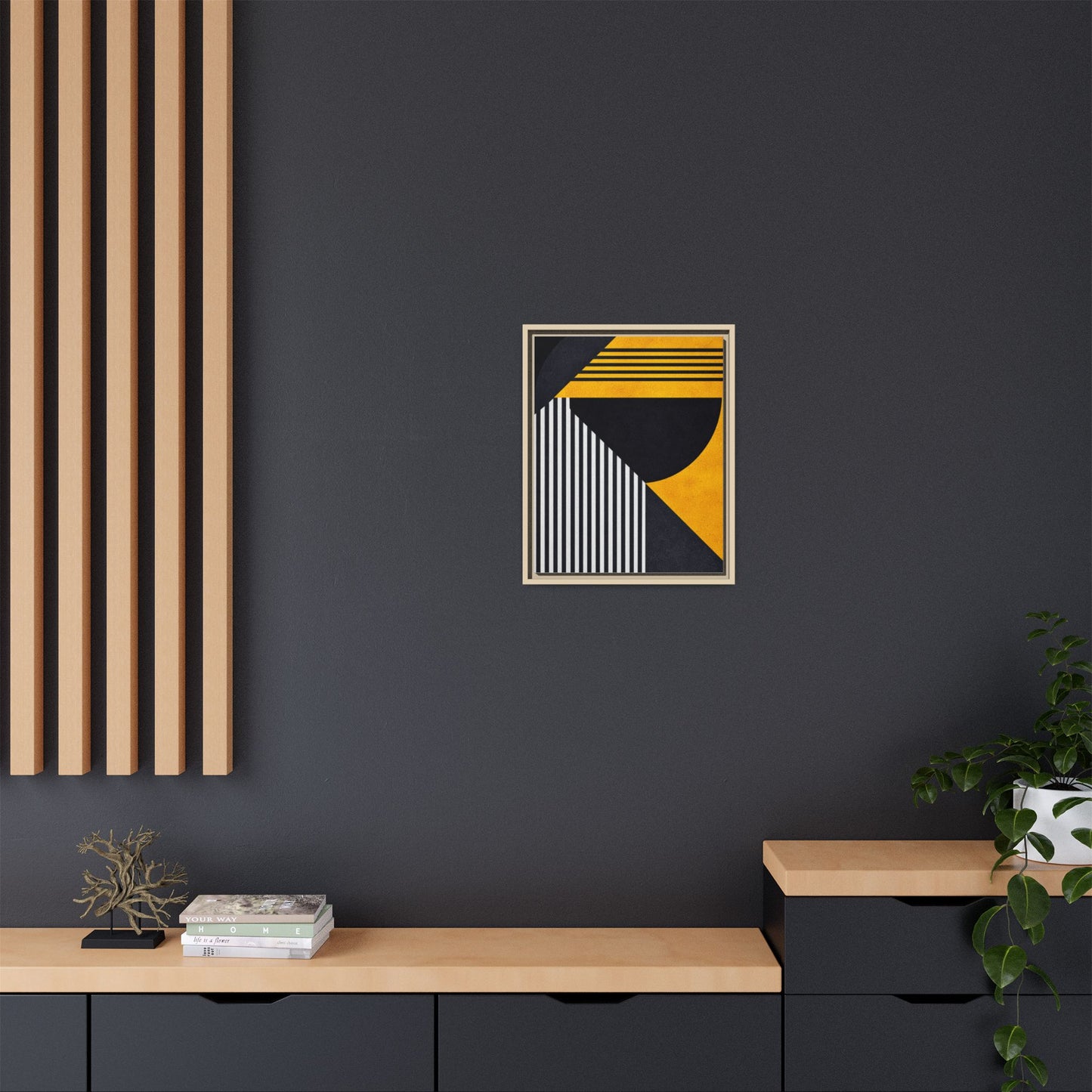 Framed Canvas Print — Afro Modern Geometric No. 1