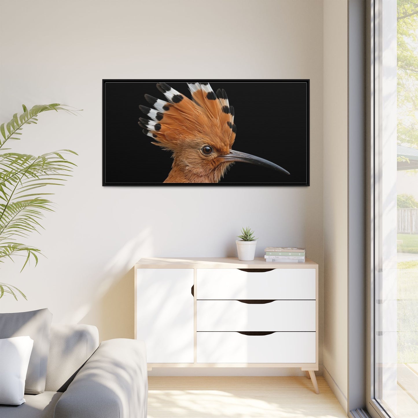 Framed Canvas Print — Afrikan Hoopoe In Colour