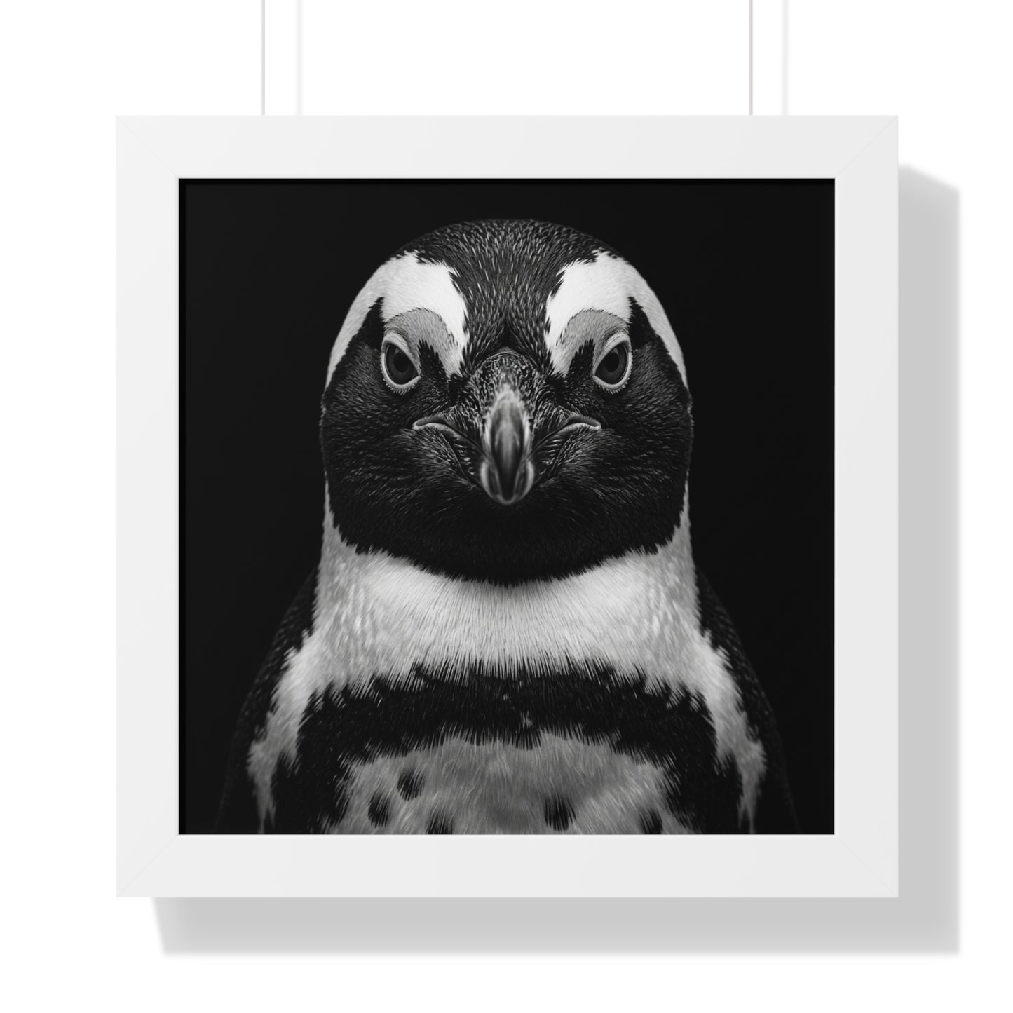 Framed Art Print – Afrikan Penguin In Black